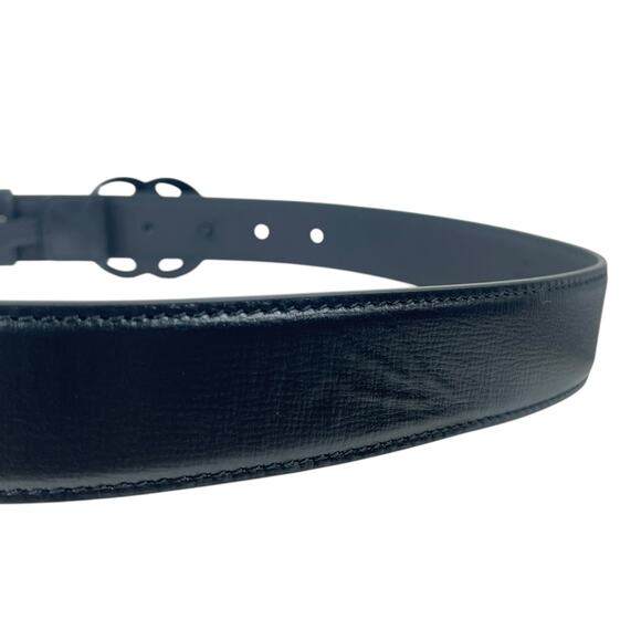Gucci GG Marmont Thin Belt Black Leather Black Buckle Men Size 80/32 - Picture 7 of 13